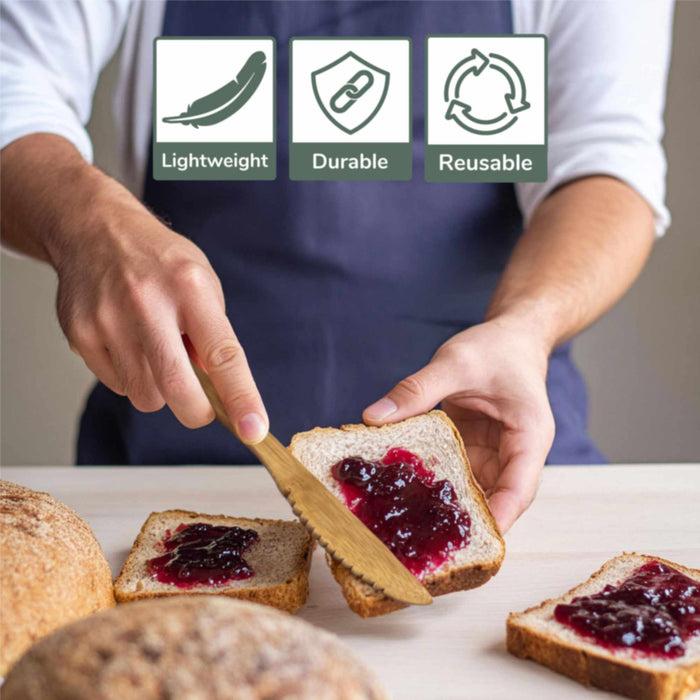 Bamboomn 8" Reusable Bamboo Dinner Utensils