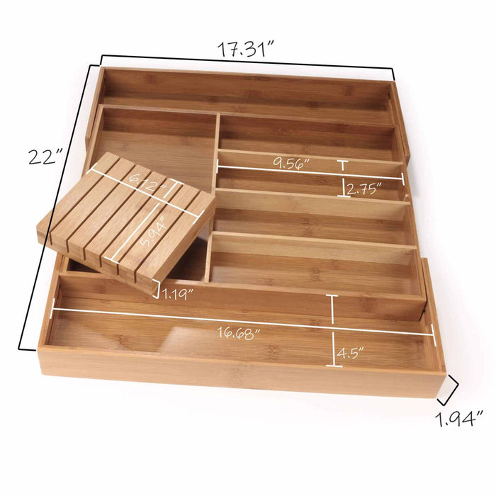 Bamboomn Adjustable Drawer Organizer