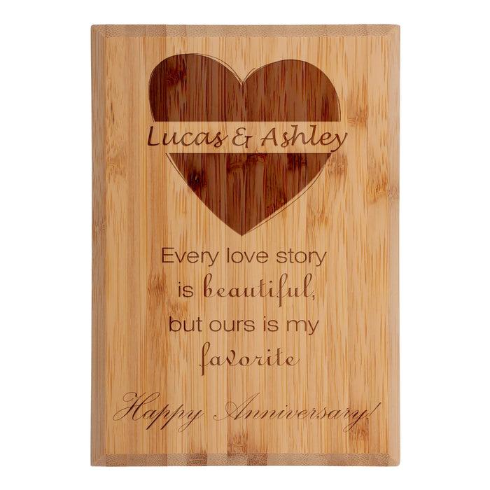 Bamboomn Anniversary Custom Engraved Bamboo Plaque