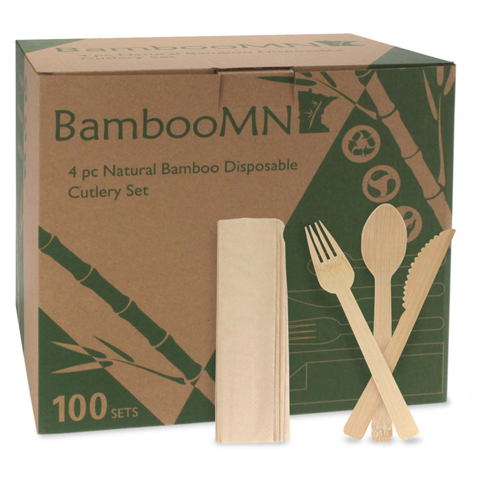 Bamboomn Bamboo Bagged Veneer Utensil Set
