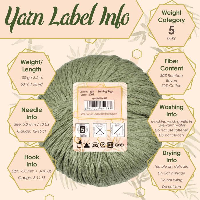 Bamboomn Bamboo Cotton Chunky Yarn: 2 Ball Packs