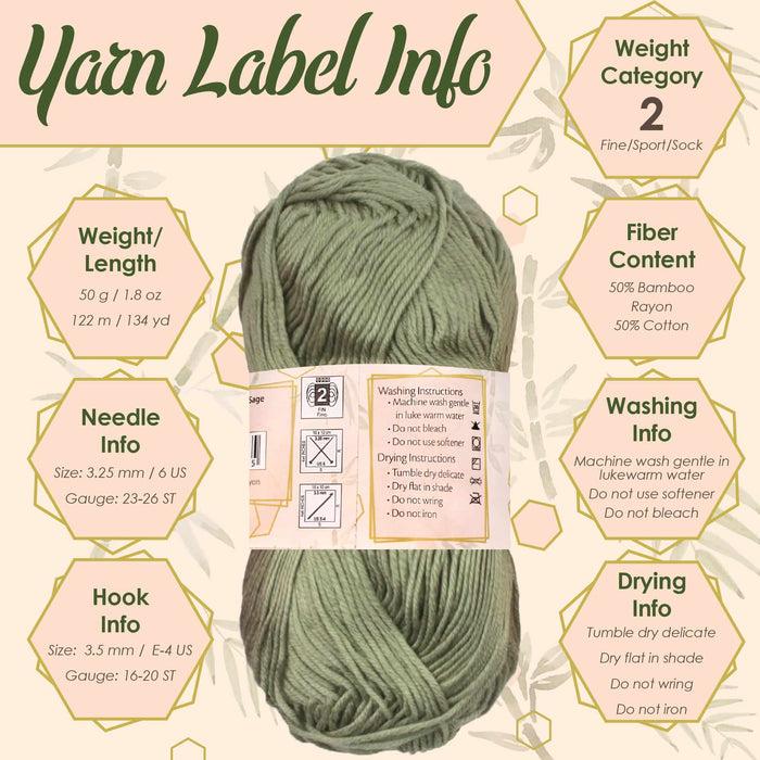 Bamboomn Bamboo Cotton Sport Yarn: 8 Skein Packs
