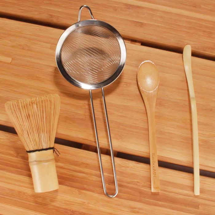 Bamboomn Bamboo Matcha Tea Whisk Strainer Set