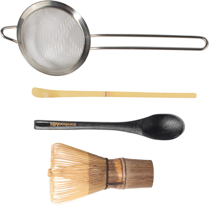 Bamboomn Bamboo Matcha Tea Whisk Strainer Set