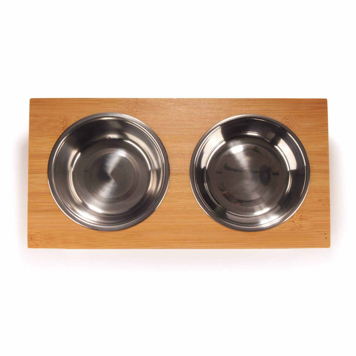 Bamboomn Bamboo Pet Feeder Stand