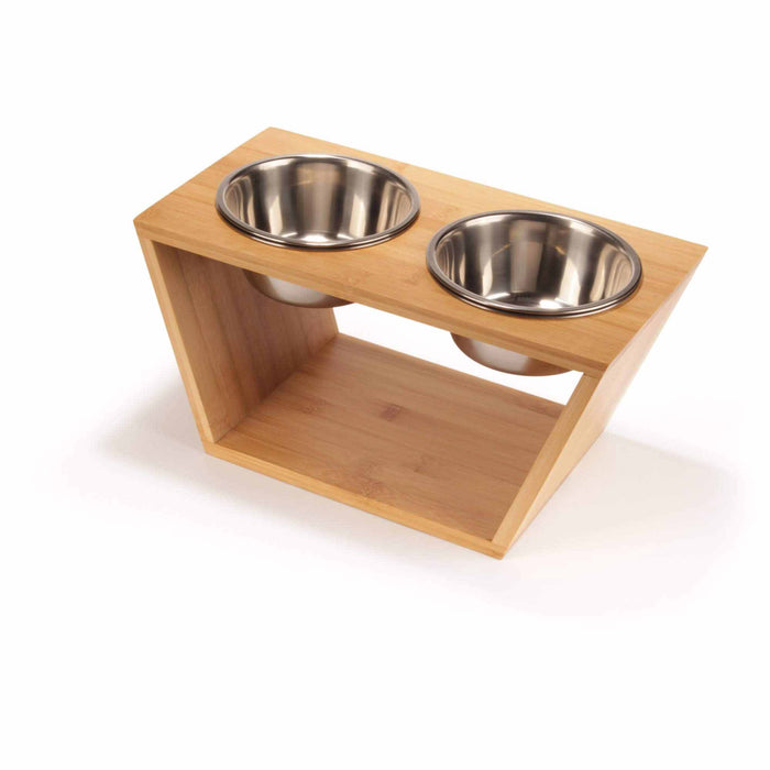 Bamboomn Bamboo Pet Feeder Stand