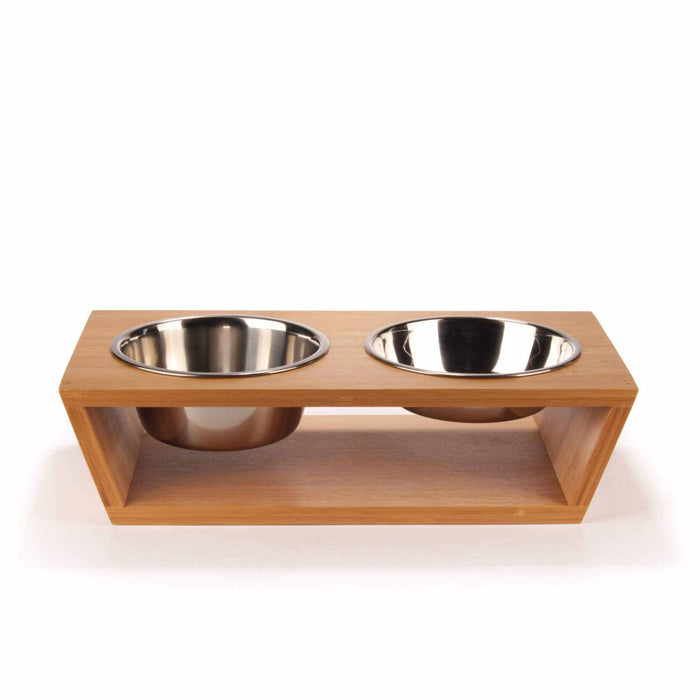 bamboomn Bamboo Pet Feeder Stand