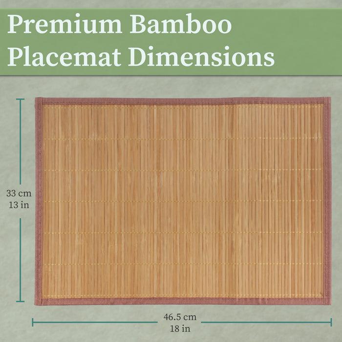 Bamboomn Bamboo Slat Placemats With Fabric Border
