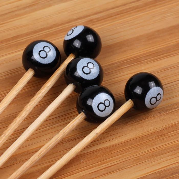 Bamboomn Billiard Pool Ball Bamboo Food Picks