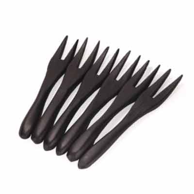 bamboomn Black Mini Bamboo Forks