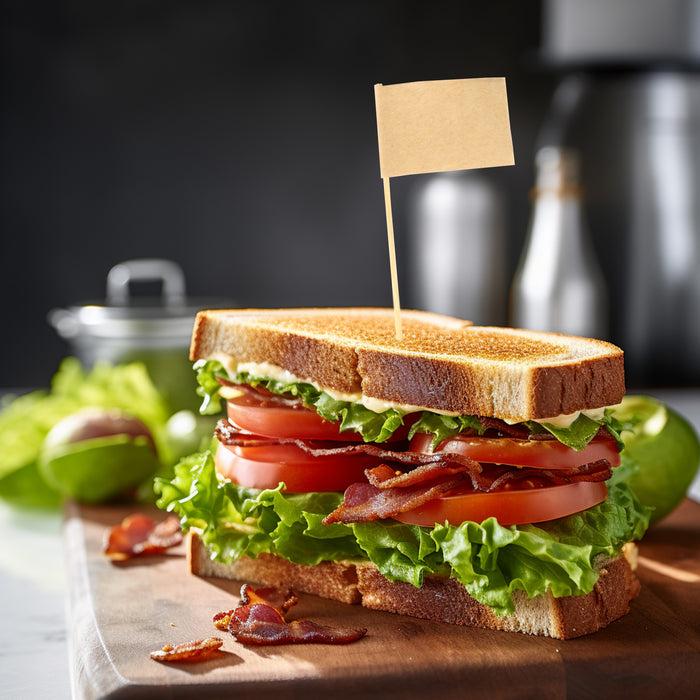 Bamboomn Blank Flag Bamboo Food Picks