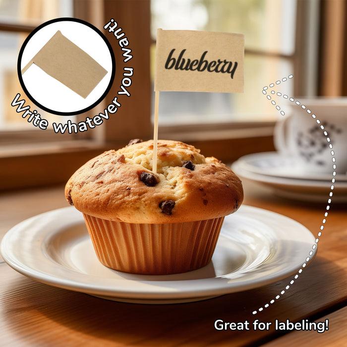 Bamboomn Blank Flag Bamboo Food Picks