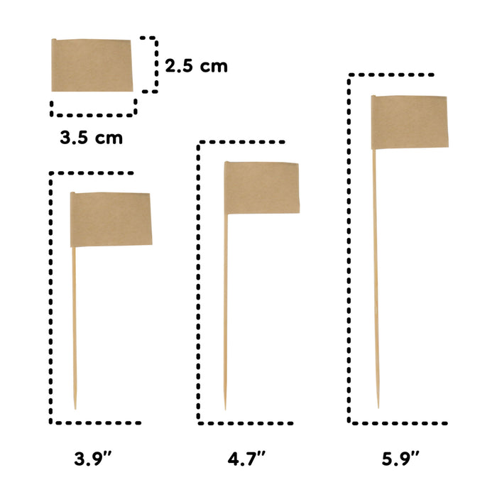 Bamboomn Blank Flag Bamboo Food Picks