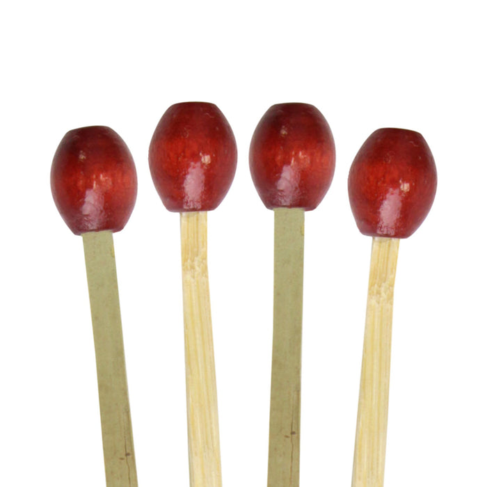 bamboomn Brown Ball Double Bamboo Food Picks