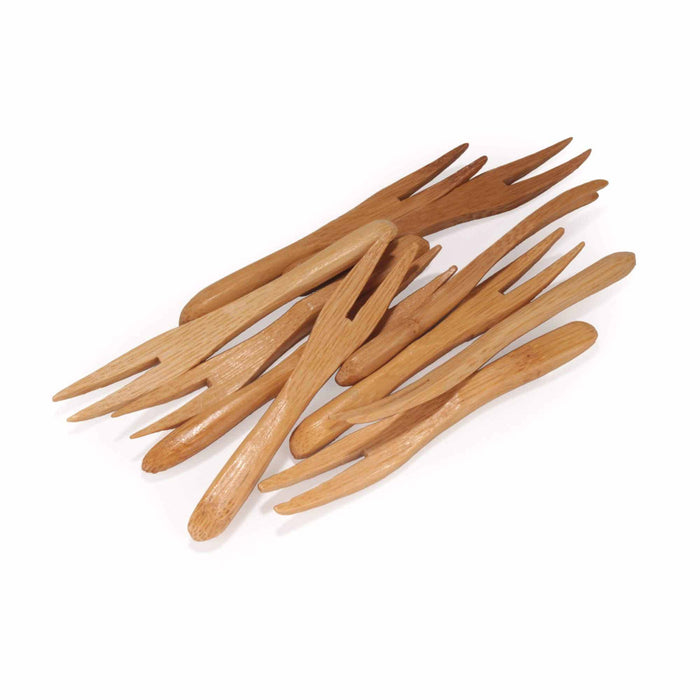 Bamboomn Carbonized Brown Mini Bamboo Forks