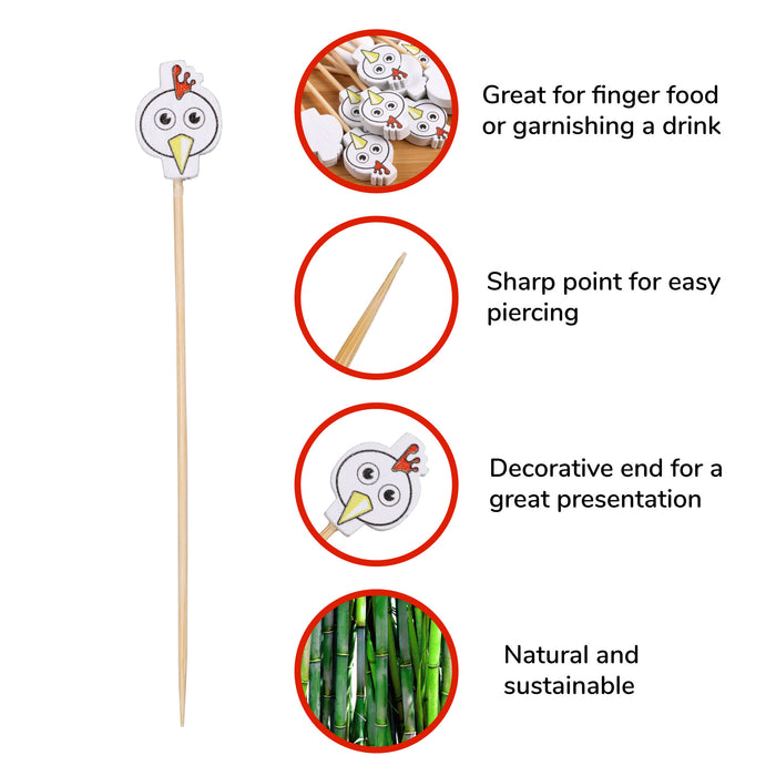 Bamboomn Chicken Bamboo Food Picks