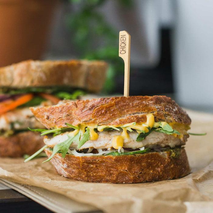 Bamboomn Chicken Paddle Bamboo Food Picks