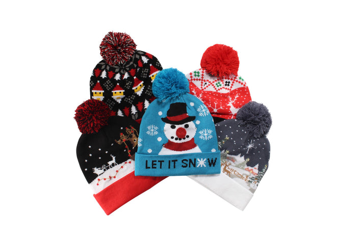 bamboomn Christmas Theme LED Hats