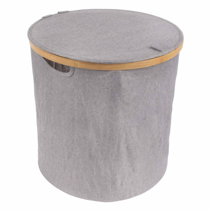 Bamboomn Circular Medium Bamboo Hampers With Lid