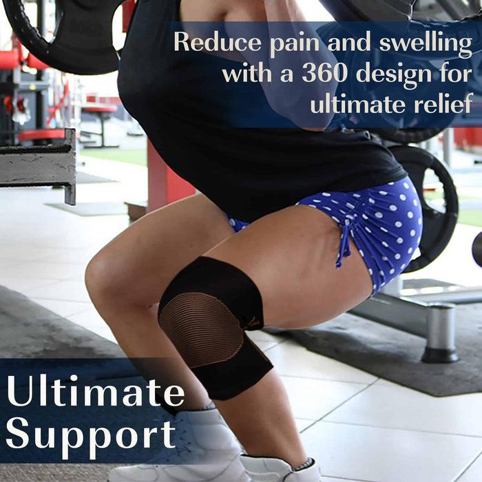 Bamboomn Copper D Knee Compression Sleeves