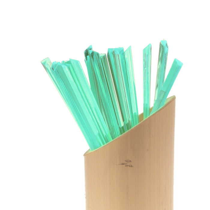 Bamboomn Coral Red & Teal Prism Plastic Food Picks