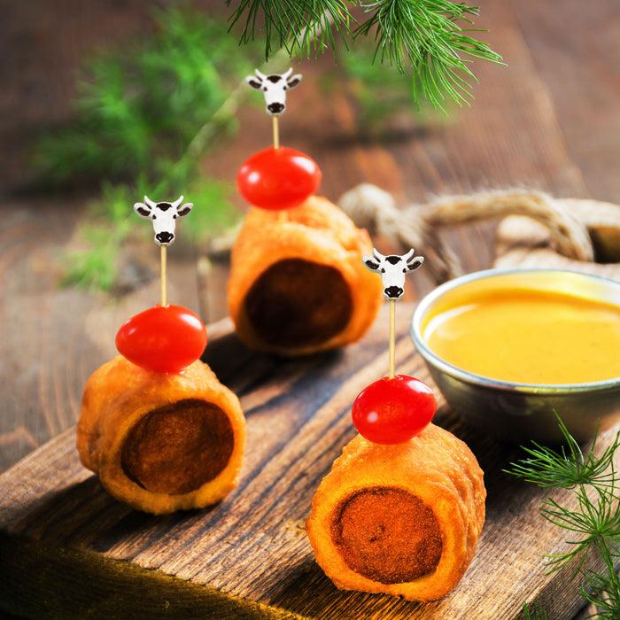 Bamboomn Cow Bamboo Food Picks