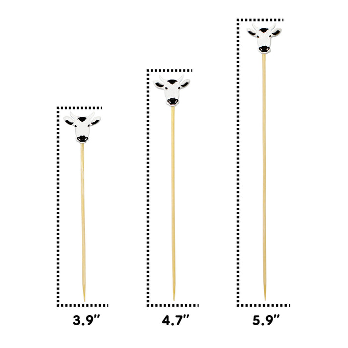 Bamboomn Cow Bamboo Food Picks