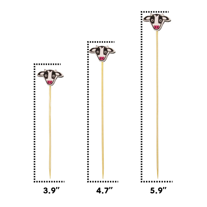 Bamboomn Cow Bamboo Food Picks