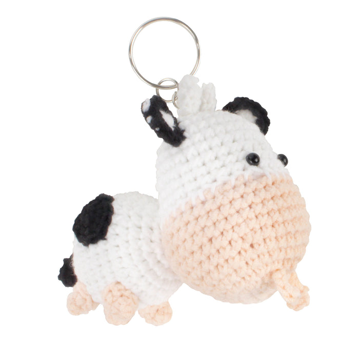 bamboomn Cow Crochet Keychain