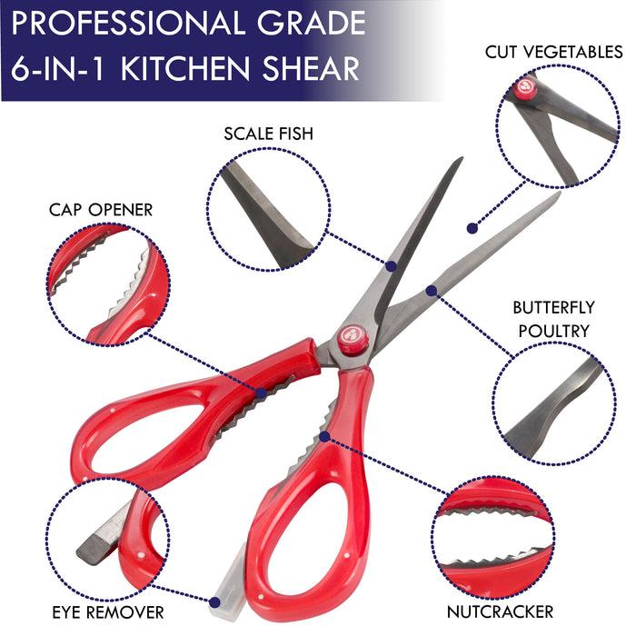 Bamboomn Culinary Queen 6-in-1 Kitchen Shears