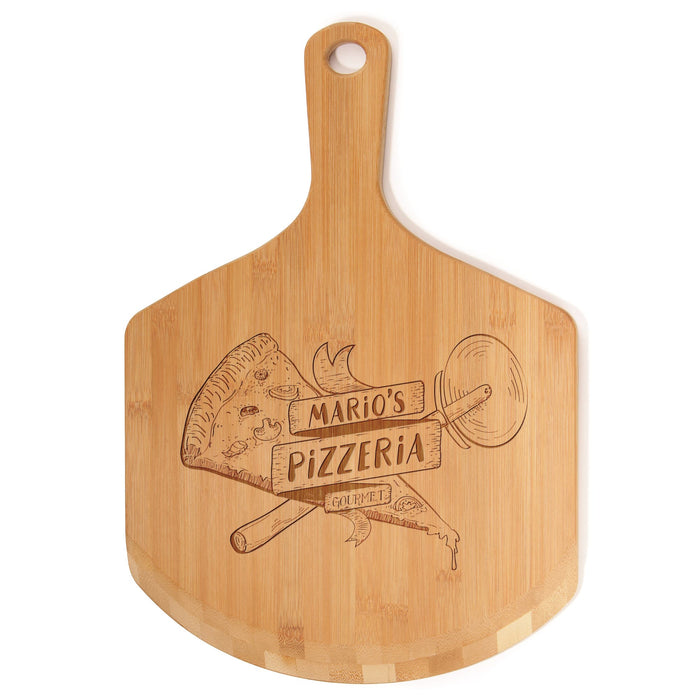 bamboomn Custom Engraved Bamboo Pizza Peel