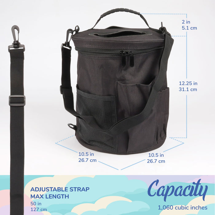 Bamboomn Cylindrical Fabric Yarn Storage Tote