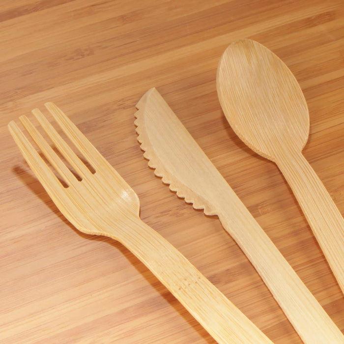 Bamboomn Disposable Bamboo Veneer Tableware Set