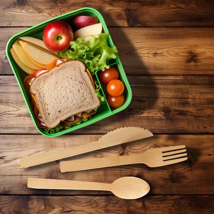 Bamboomn Disposable Bamboo Veneer Tableware Set
