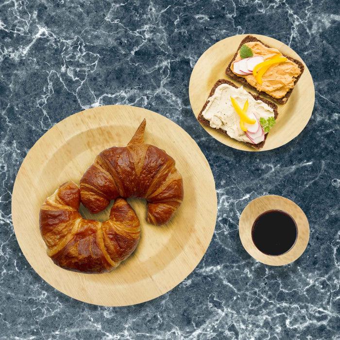 Bamboomn Disposable Round Bamboo Leaf Plates