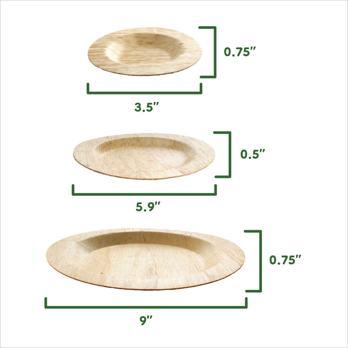 Bamboomn Disposable Round Bamboo Leaf Plates