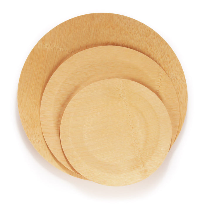 Bamboomn Disposable Round Bamboo Veneer Plates