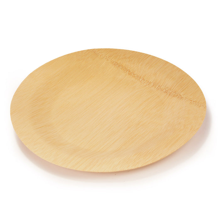 bamboomn Disposable Round Bamboo Veneer Plates
