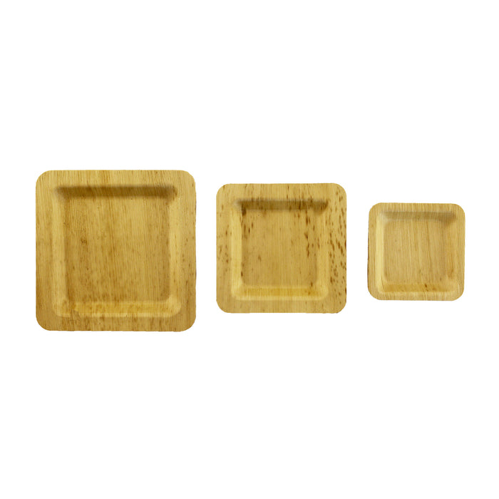 bamboomn Disposable Square Bamboo Leaf Plates