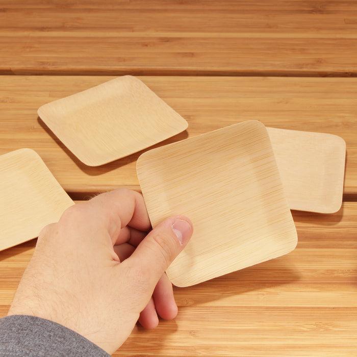 Bamboomn Disposable Square Bamboo Veneer Plate