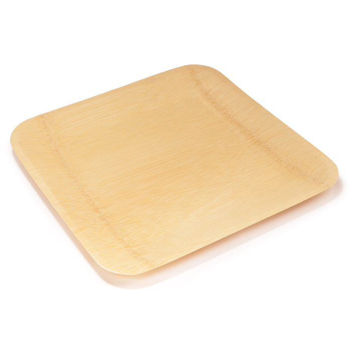 bamboomn Disposable Square Bamboo Veneer Plate