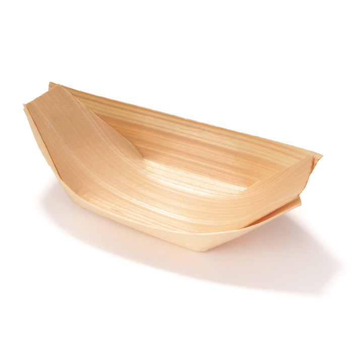 bamboomn Disposable Wood Boat Food Trays