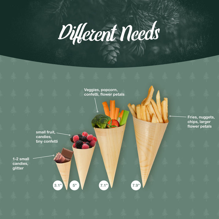 Bamboomn Disposable Wood Cones