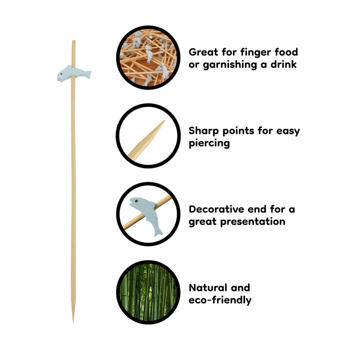 Bamboomn Dolphin Bamboo Food Picks