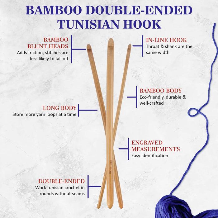 Bamboomn Double Ended Bamboo Crochet Hook Set