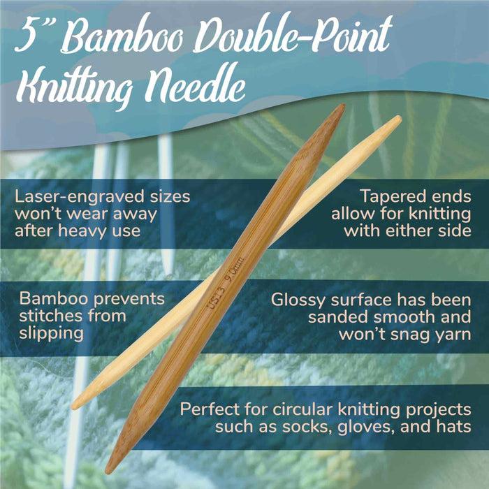 Bamboomn Double Point Bamboo Knitting Needle Sets