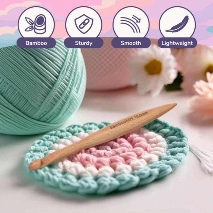 Bamboomn Ergonomic Bamboo Crochet Hook