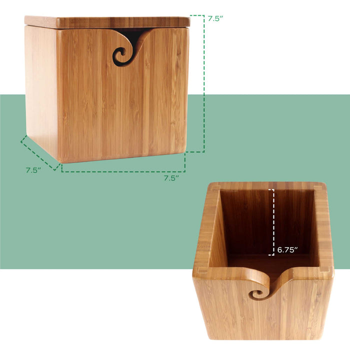 Bamboomn Extra Large Bamboo Yarn Box