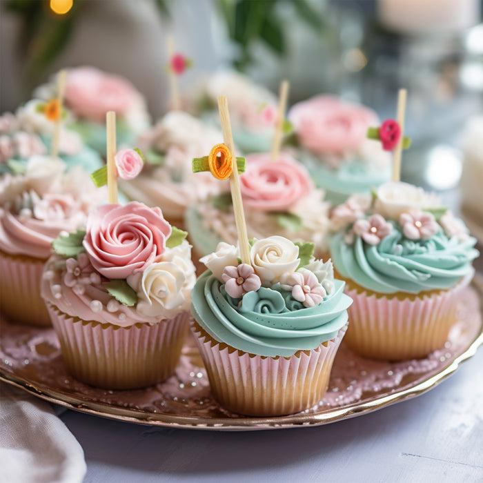 Bamboomn Fancy Flower Bamboo Food Picks