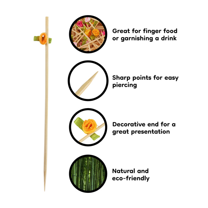 Bamboomn Fancy Flower Bamboo Food Picks